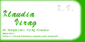 klaudia virag business card